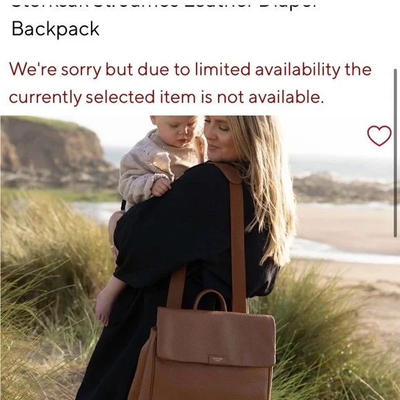 Storksac St. James leather diaper backpack - Picture 3 of 11